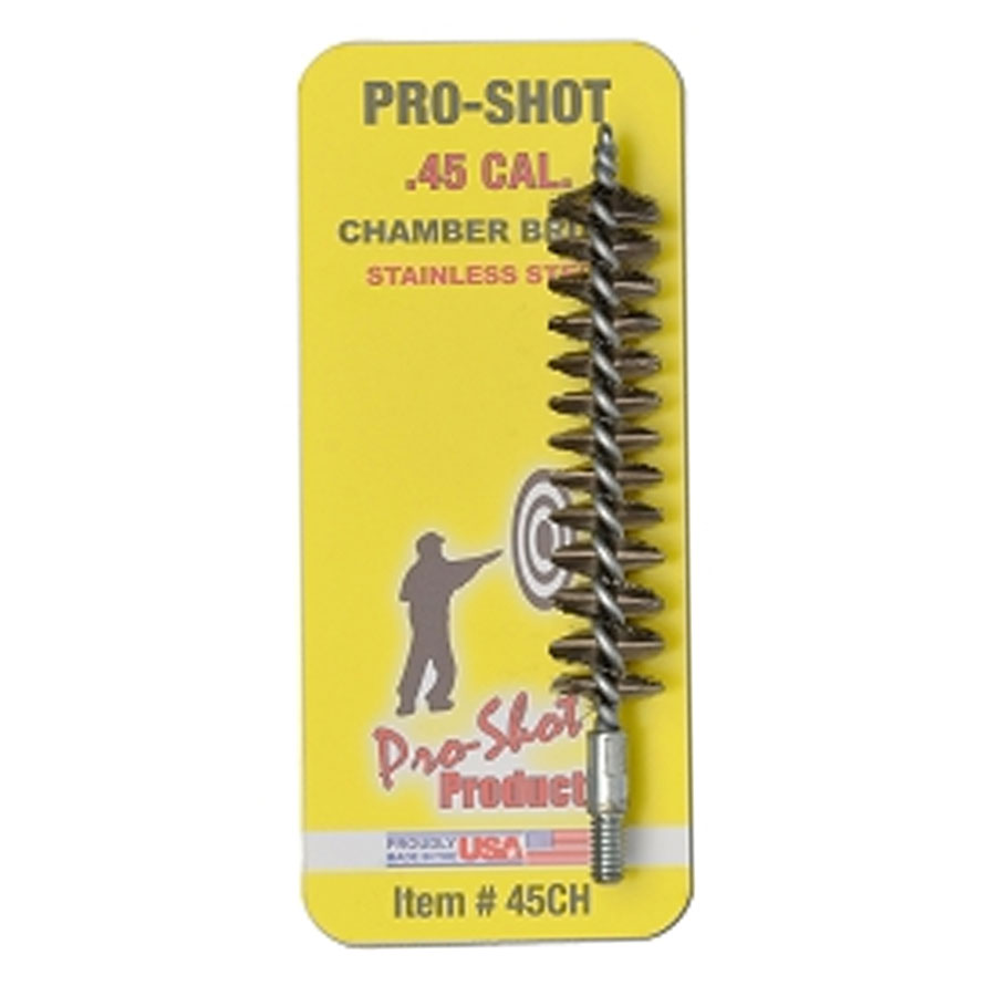 PRO-SHOT, CHAMBER BRUSH, S/S, 45CAL "45CH" #MarkDown