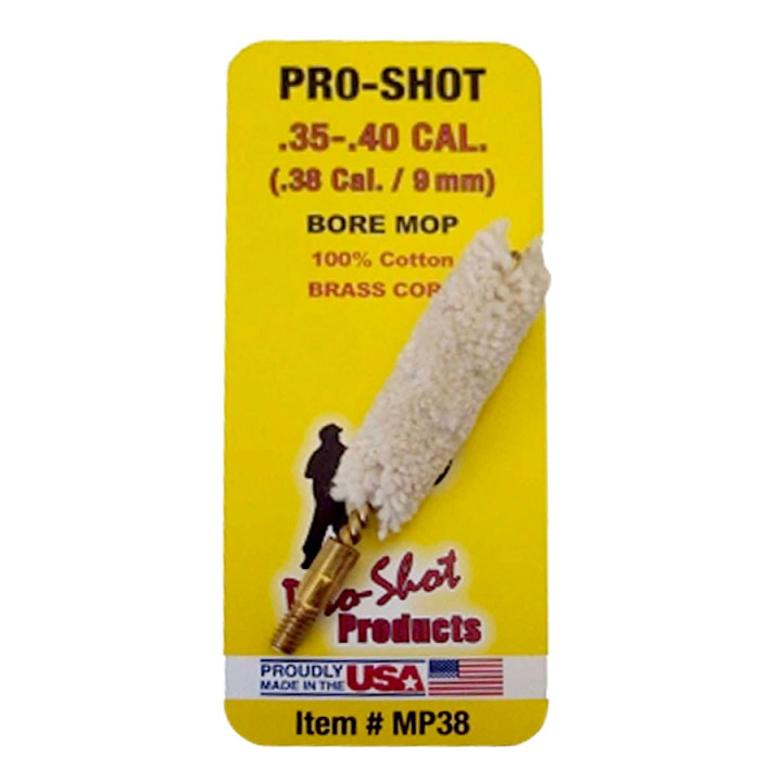 PRO-SHOT, BORE MOP .35Cal. - .40Cal.. (.38 CAL.), "MP38"