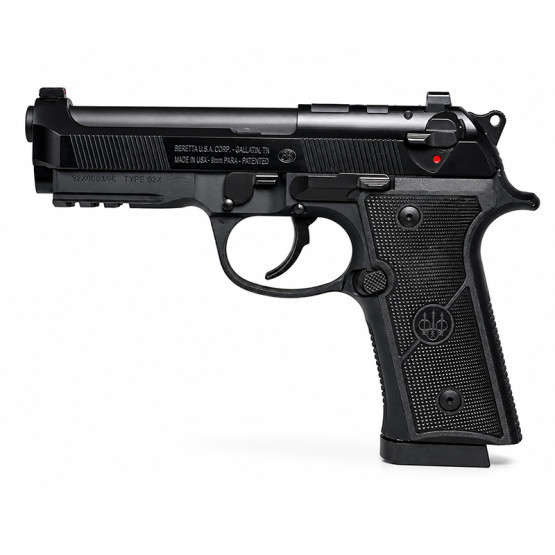 BERETTA Pistol 92X RDO FR CENTURION Black, Cal.9mm, 18rds., 108mm., Aluminum, Black Anodized, High Visibility Orange/Black Sights, Polymer Grip, F-Decocking Safety, DA/SA #J92QR 92170