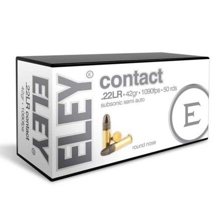 ELEY CONTACT - Paraffin Wax Coated - RN, 42g., 1,090 fps., Cal. 22lr