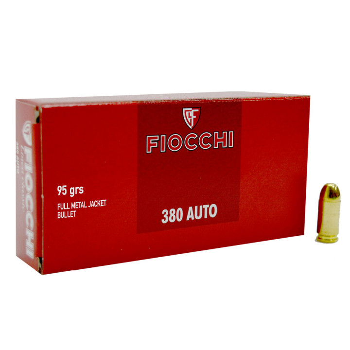 FIOCCHI Cal. 380 ACP, FMJ, 95g., 300 m/s #709340