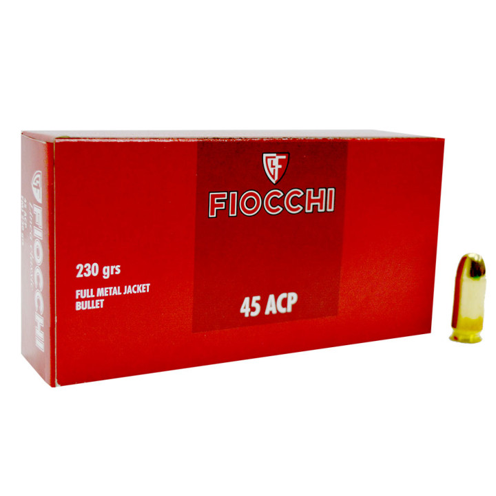 FIOCCHI 45 ACP, FMJ, 230g., 255 m/s #701140