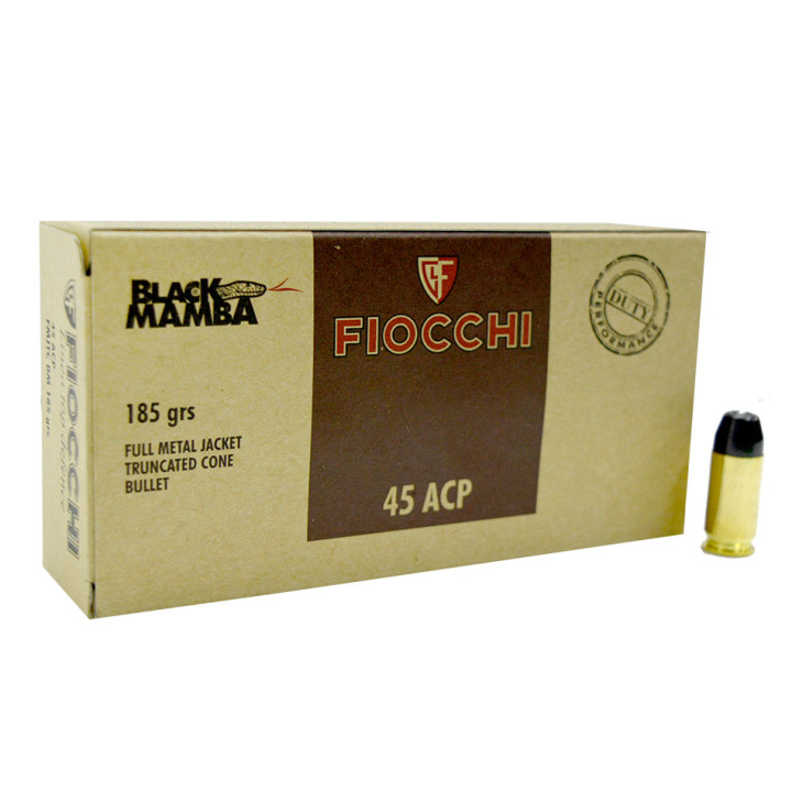 FIOCCHI Cal. 45ACP, DUTY, FMJTC BM, 185g., 310 m/s #701136