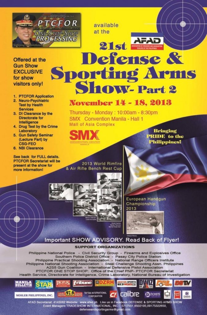 21st Defense & Sporting Arms Show this November 2013