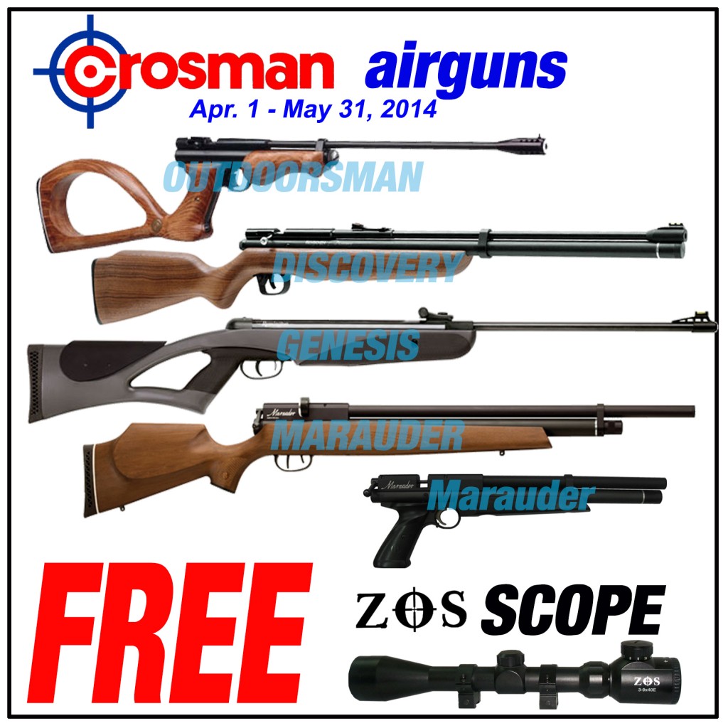 PBDionisio Gun Store All In Summer Sale: Crosman with Free Nantong Scopes