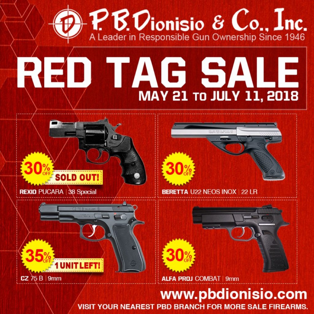 sold out pistols on RED TAG SALE PICTURE