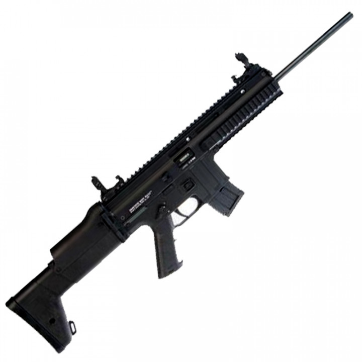ANSCHUTZ Rifle MSR RX22 BLACKHAWK, Black Cal. 22LR,10rds. Semi-Auto, 16.5" bbl. Aluminum Anodized Black Frame, Polymer Lower, Flip Up Iron Sights, Adjustable Cheek Piece #12934