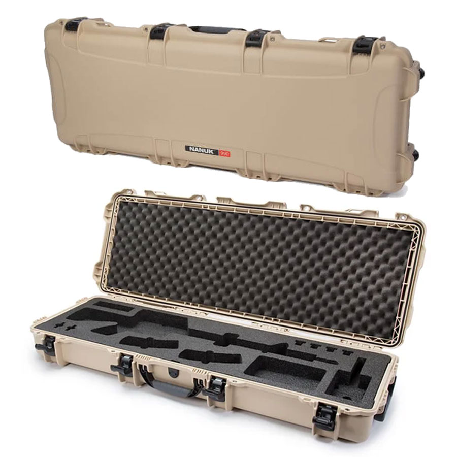 NANUK 990, Nanuk Case w/ AR 15 foam - Tan (44.0" x 14.5" x 6.0" INT.)