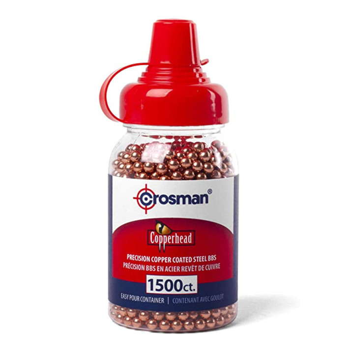 CROSMAN PELLET, Model "0737" Copperhead Copper Coated BBs, 177, (1,500 BB's/box)