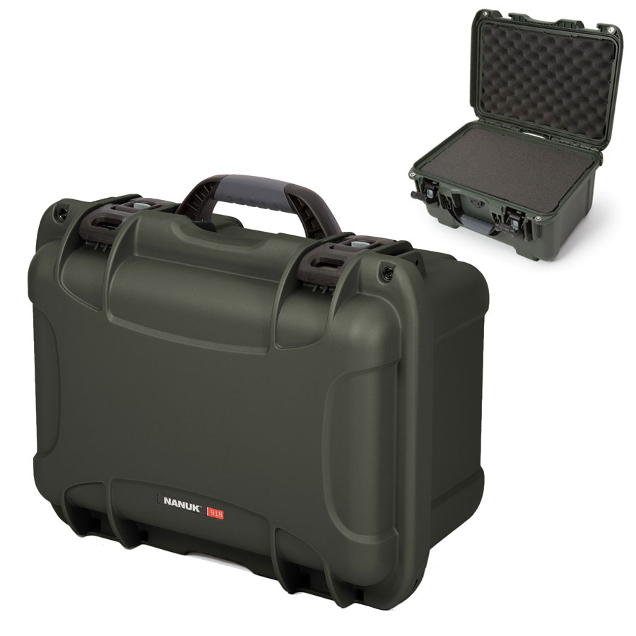 NANUK 918, Nanuk Case w/foam - Olive