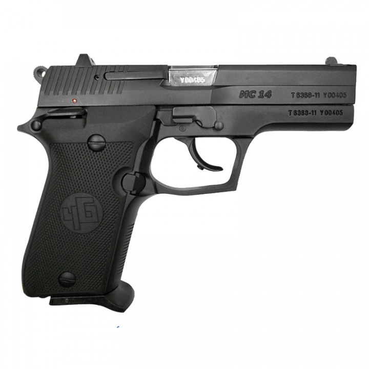 GIRSAN Pistol MC14 Black, Cal.380,13rds., 97mm., Alloy frame, Dovetailed Front Sight / Dovetailed Notched Rear Sight, Safety Lever / Pin Safety Block / Hammer Safety / Chamber Loaded Indicator, SA/DA