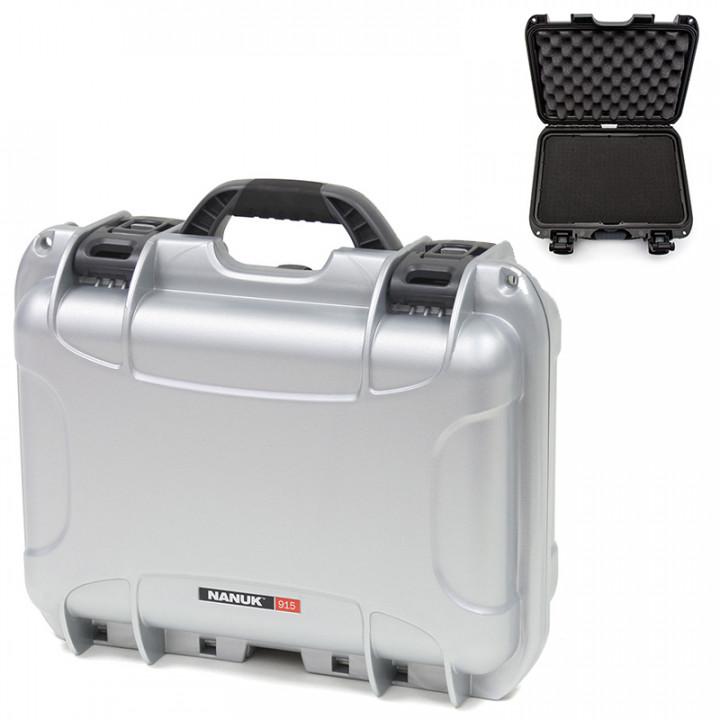 NANUK 915, Nanuk Case w/foam - Silver (15.8 x 12.1 x 6.8)