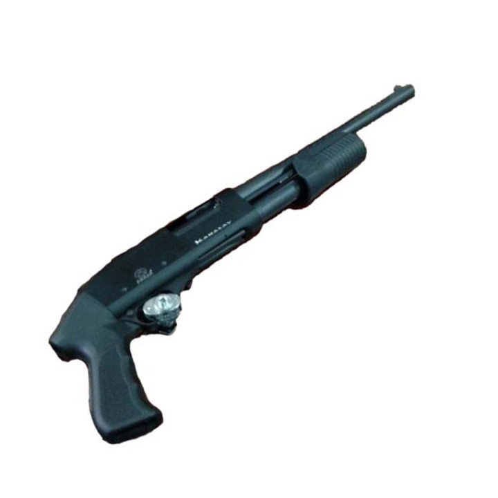 AKKAR Shotgun KARATAY MAGNUM Cal.12 gauge, Pump-Action, 2+1 rds., 14.9"bbl., Synthetic stock w/ extra Pistol Grip, Forend Syn w/ Folded Grip