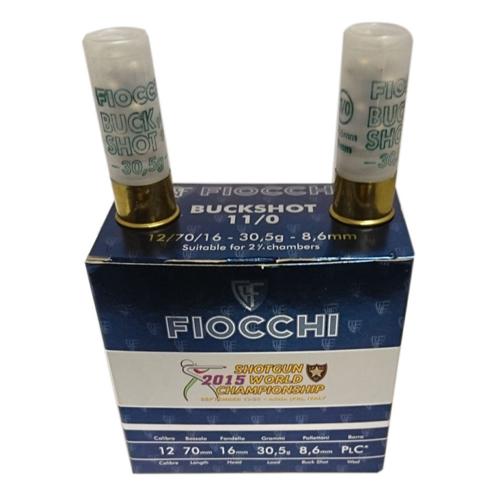 FIOCCHI Buckshot Practical Shooting Cal. 12 gauge, 12/70/16, transparent, 30.5g., #8.6mm buck, 395 m/s #862890