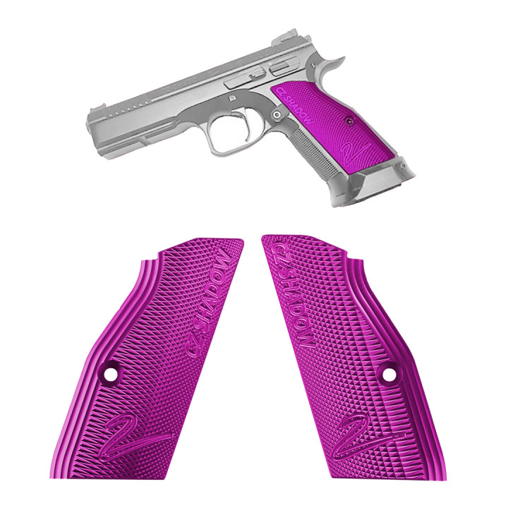 CZ GRIP CZ SHADOW 2 Purple short hard elox #1091-2180-25