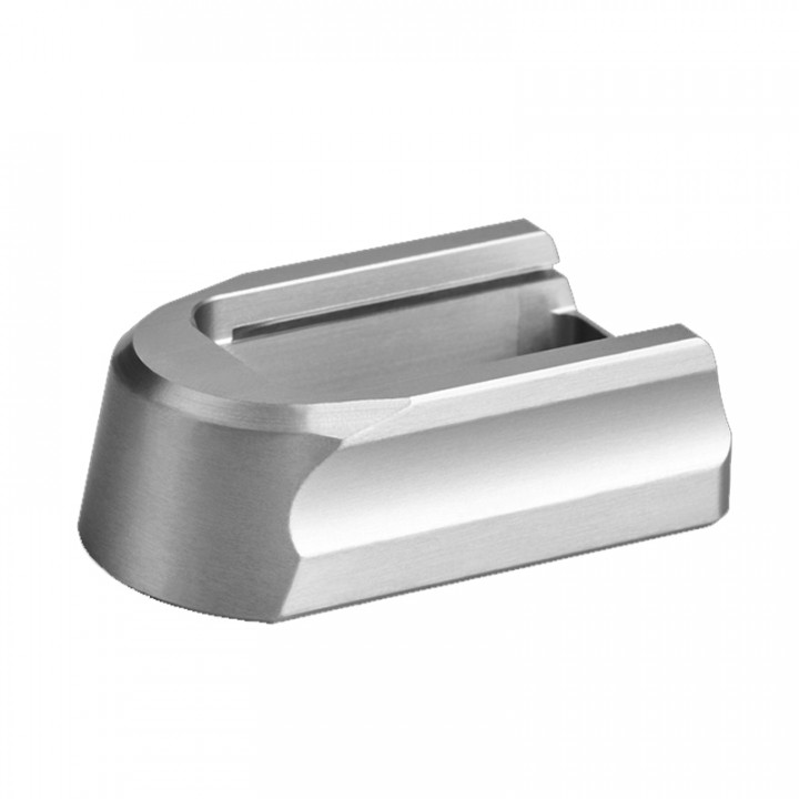 CZ ALLUMINUM MAGAZINE BOTTOM w/ Logo CZ SHA 19rds. Silver w/ logo #1091-1346-12