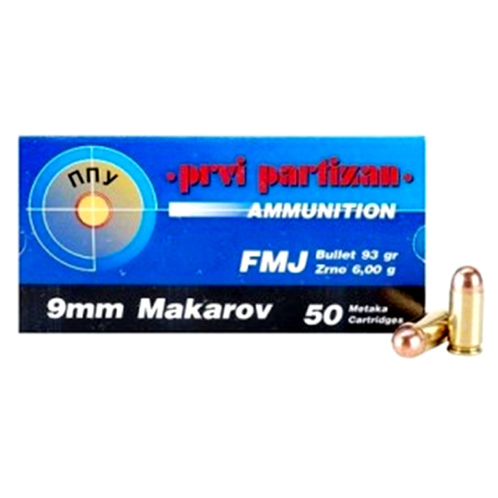 PRVI, Cal. 9mm MAKAROV, FMJ, 93grs