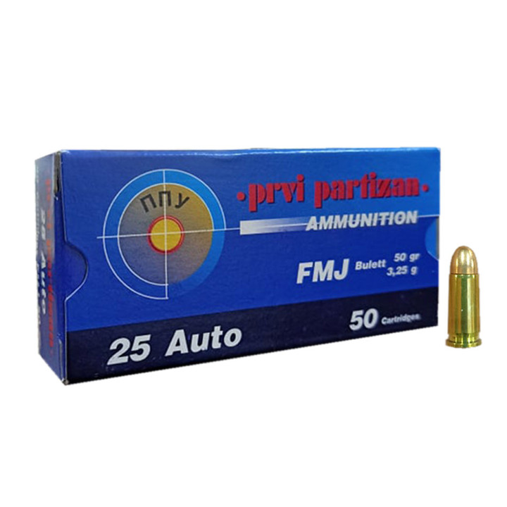 PRVI, Cal. 25 Auto, FMJ, 50grs