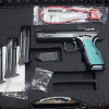CZ Pistol CZ TS 2 Blue (Duralumin Grip) Cal. 9mm, 20rds., 134mm., Black Polycoat Steel Frame, Fiber Optic Front Sight / Fixed Rear Sight, Safety Notch on the Hammer / Manual safety, Single Action #0474-0711-SJFNAB5 - Image 2