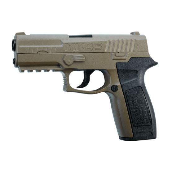 Crosman MK45 CO2 Powered, Semi Auto BB Air Pistol, Black/Flat Dark Earth