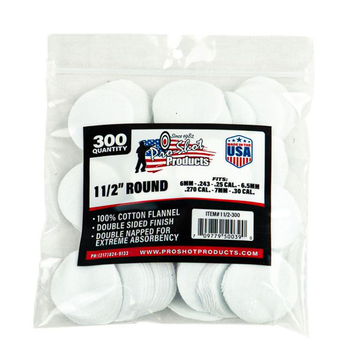 Pro Shot 6mm-.30 Cal. 1 1/2 RD. 300CT Patches