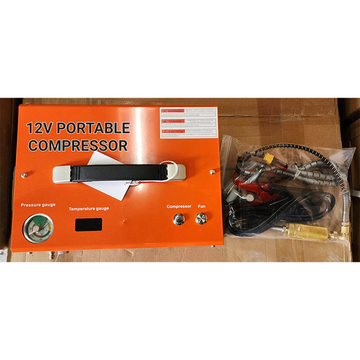TOPA 12V Portable Compressor for PCP airguns paintball tank built-in transformer 12V/220V/110V - Image 2