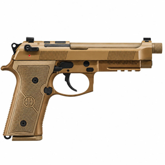 BERETTA Pistol M9A4 RDO Flat Dark Earth Cal.9mm, 17+1 rds., 5.1" bbl., Threaded Barrel Decocking Safety Tritium Night Sights Vertec-style thin grips SA/DA #JS92M9A4GM