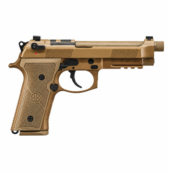 BERETTA Pistol M9A4 RDO Flat Dark Earth Cal.9mm, 17+1 rds., 5.1" bbl., Threaded Barrel Decocking Safety Tritium Night Sights Vertec-style thin grips SA/DA #JS92M9A4GM