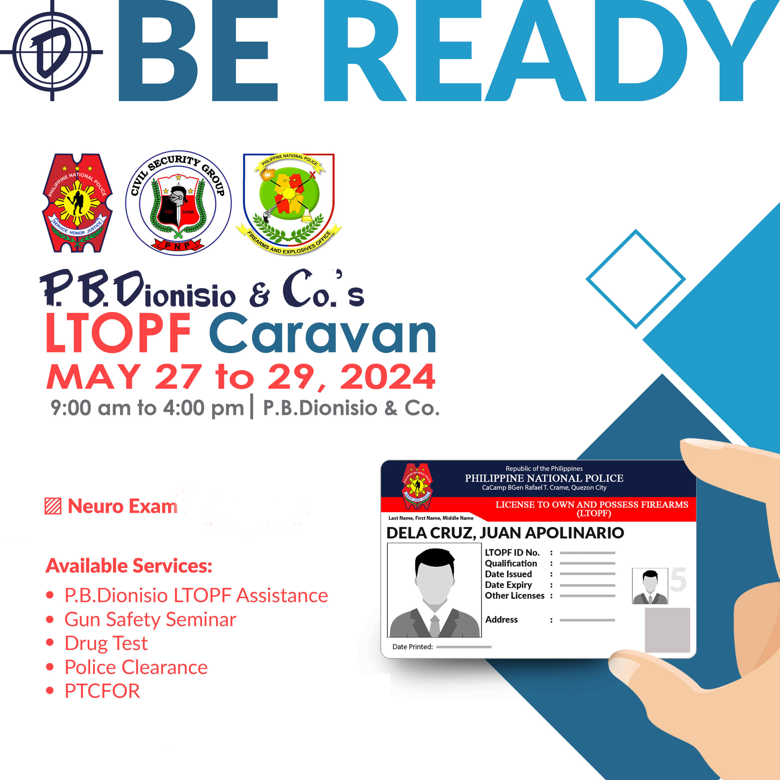 LTOPF Caravan on May 27 to 29, 2024 at P.B.Dionisio & Co.
