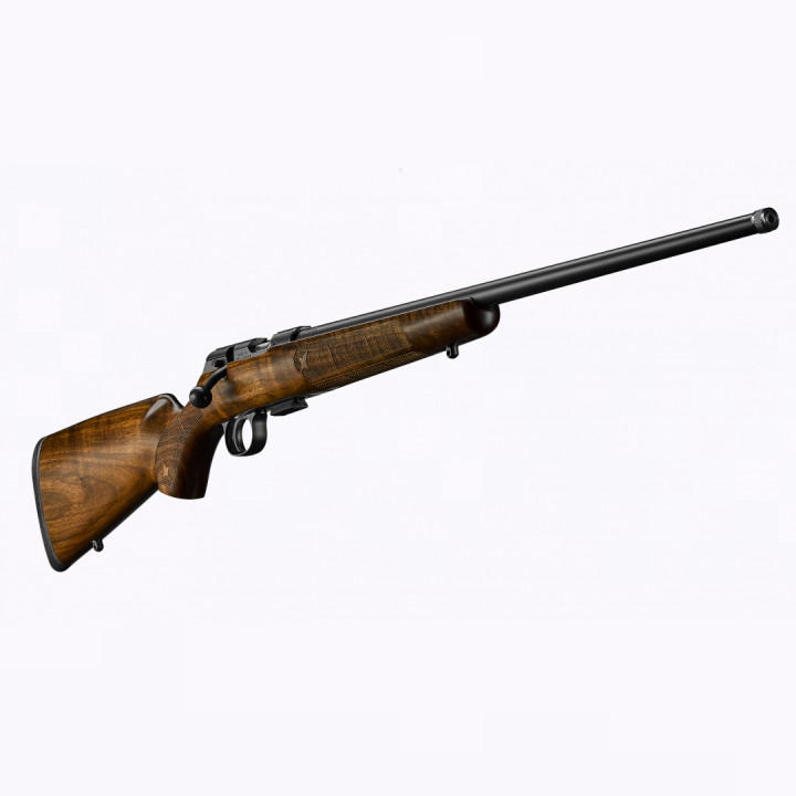 CZ Rifle "457" AMERICAN (Walnut Stock) Cal.22LR, 5rds. Bolt Action 25″ bbl .Walnut Stock, Adjustable Trigger, Cheekpiece, Detachable Magazine  #5084-8082-MAAMAAX