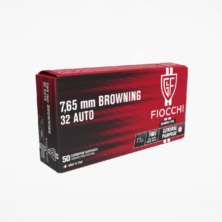 FIOCCHI Cal.32 Auto 7.65 Browning FMJ 73gr #70765000
