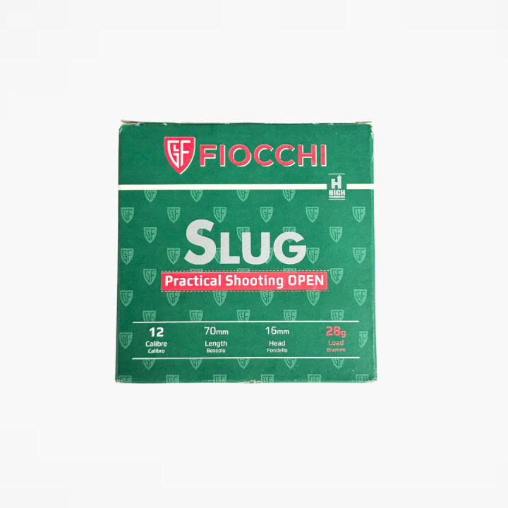 FIOCCHI Cal.12ga SLUG Practical Shooting Open 28gr. 70mm length 16mm head 86324000