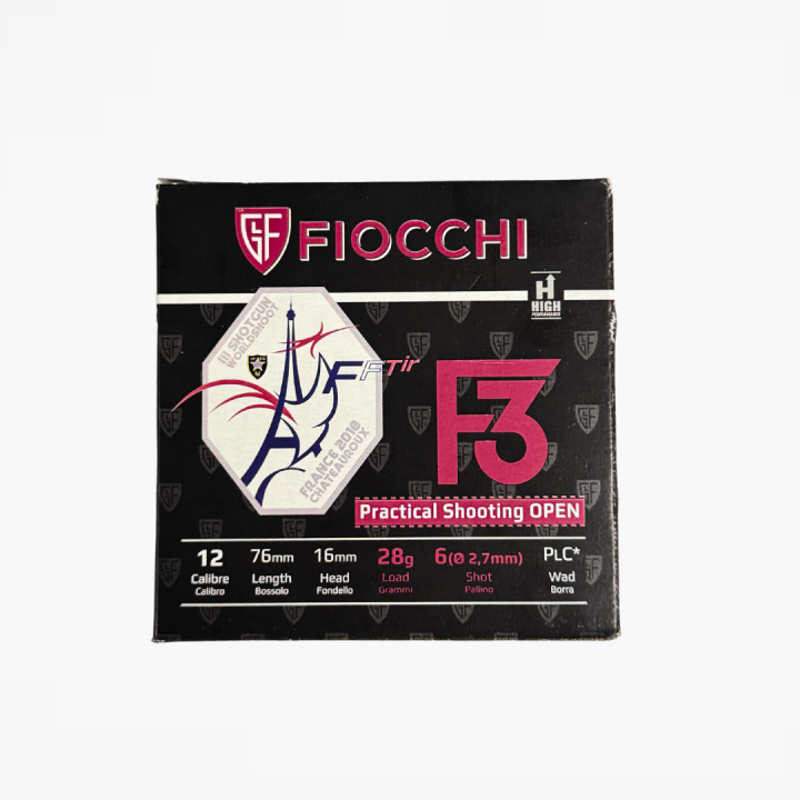 FIOCCHI Cal.12ga F3 Practical Shooting Open 28gr. #6 76mm length 16mm head 86318600
