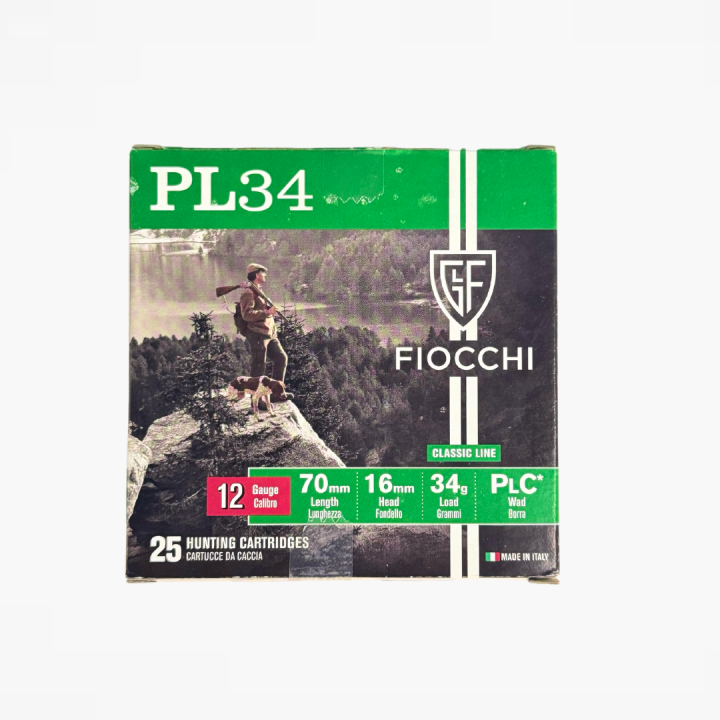 FIOCCHI Cal. 12ga PL34 34gr. 70mm length 16mm head 87008000
