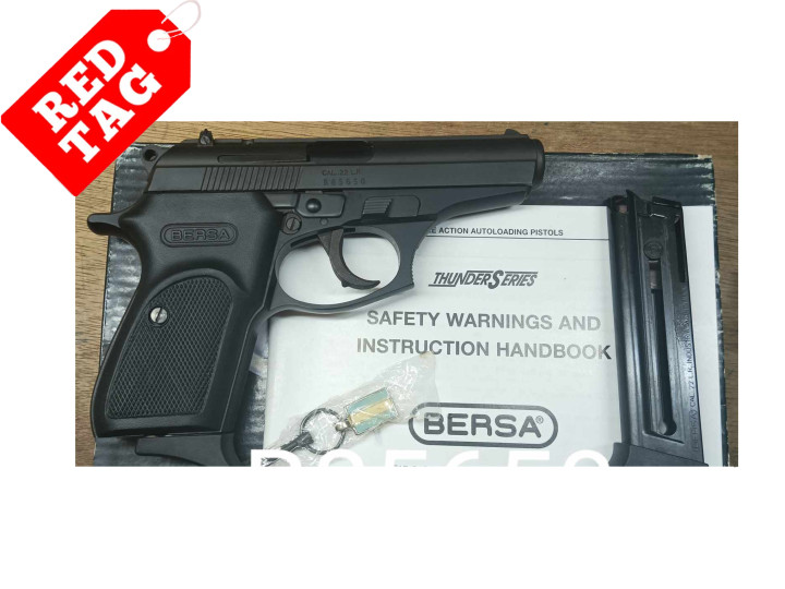 BERSA PISTOL, Thunder, Cal. 22LR, Blue, 10rds #0BSA-22-B *Faded color Trigger , Scratch Slide