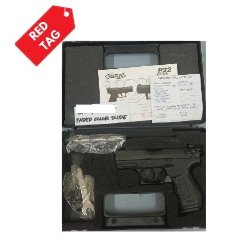 WALTHER PISTOL, Model "P22", Cal. 22LR, Blue #0WTR-22-P22 *With scratch unit ,faded color,