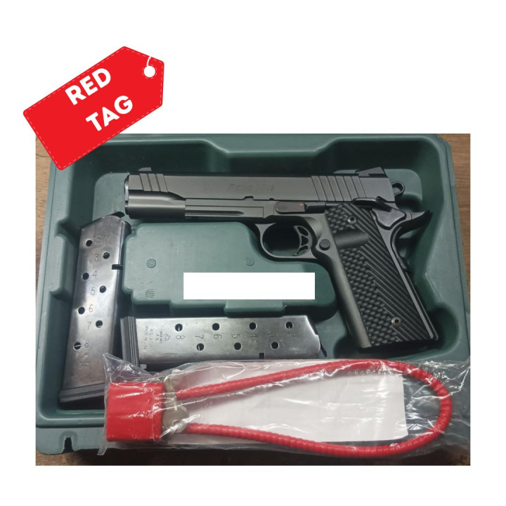PARA ORD PISTOL Model "1911 BLACK OPS",Cal. 45ACP, 5" BBL Ramped, S/S Frame & Slide, Ionbond PVD Finish, 8rds., "96690" #0POE-45-1911-BLKOPS *Grip safety color faded, scratch on slide stop, dent on barrel