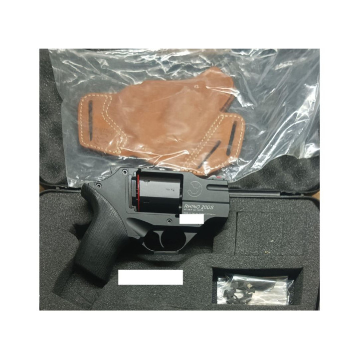 CHIAPPA REVOLVER,  MODEL "RHINO 20DS", 2” BBL-Blk, Cal.40, 6shots, w/ holster, "340.110" #1CHPA-40-RHI-20DS *Rust marks on cylinder