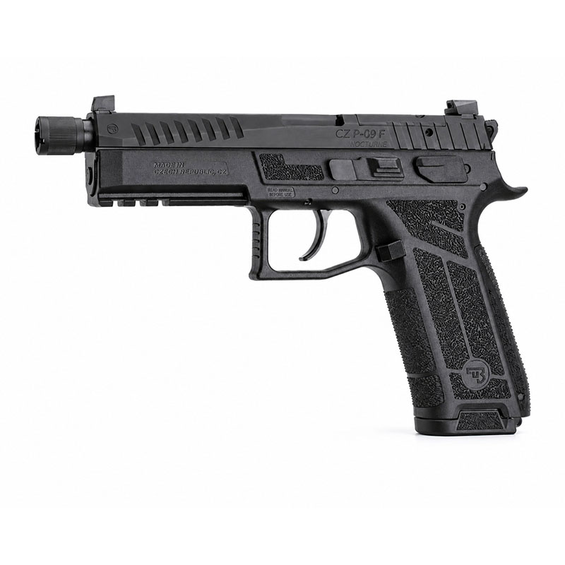 PISTOL CZ Model "P-09 F NOCTURNE SR" Cal.9MM, fiberglass-reinforced polymer frame, 19 rds magazine capacity, Luminescent sight, Tritium sight, #0724-0750-TDRSETX