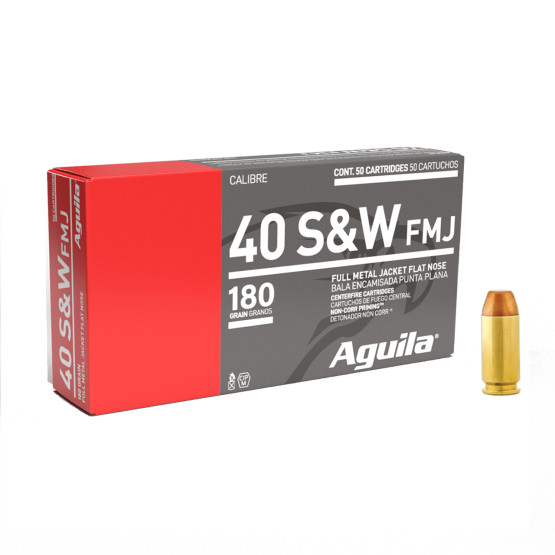 AGUILA Cal.40 S&W Full Metal Jacket Flat Nose 180 grs. #1E402110