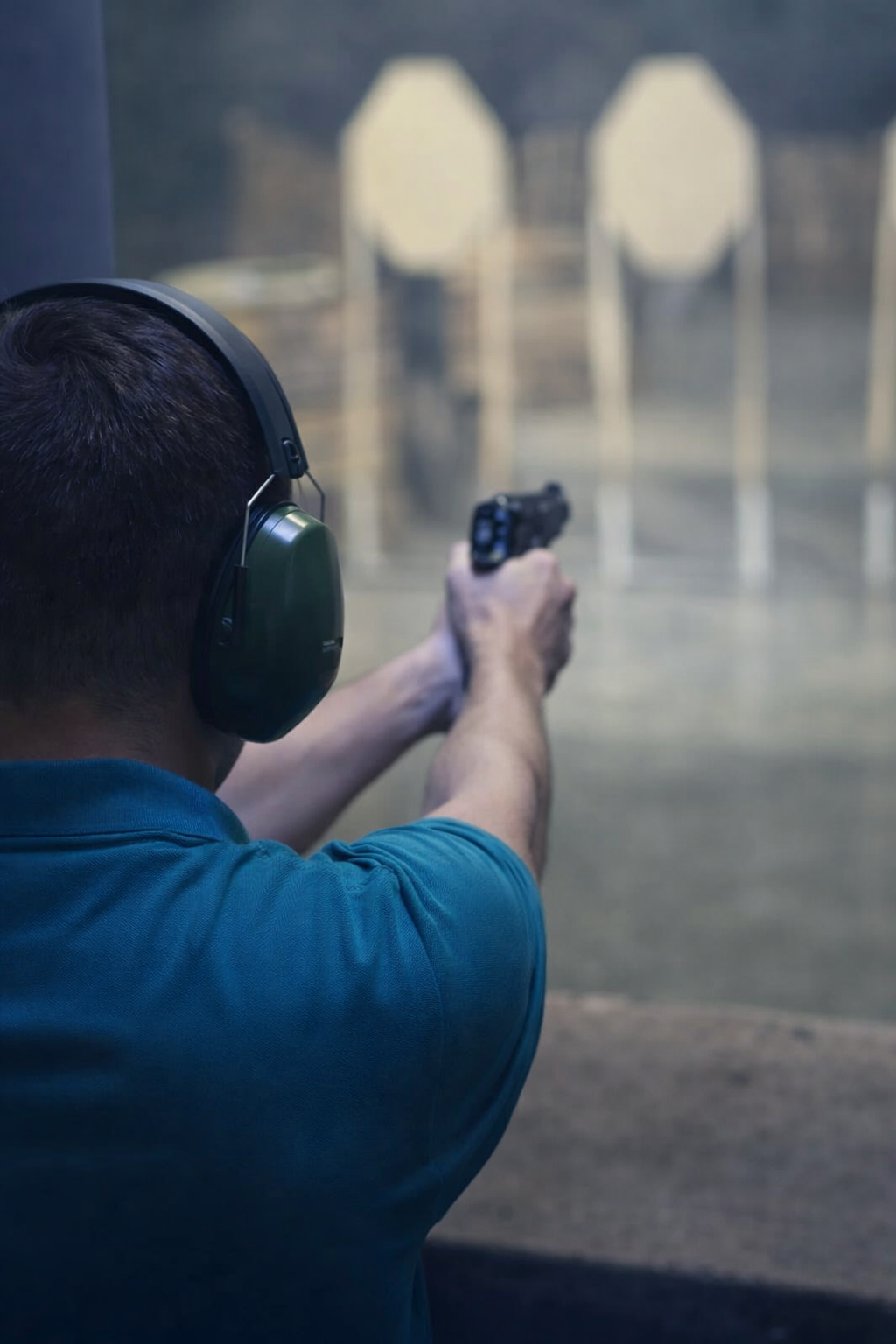 Aiming at the range targets