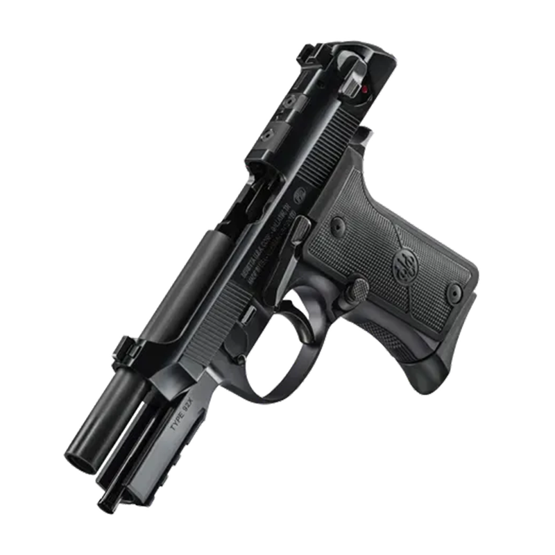 BERETTA Pistol 92X RDO FR COMPACT, Black, Cal.9mm, 15 rds., 108 mm., Aluminum, Black Anodized, Polymer Grip, High Visibility Orange/Black Sights, F- Decocking Safety, DA/SA #J92CR92170 #SPEC0691A - Image 3
