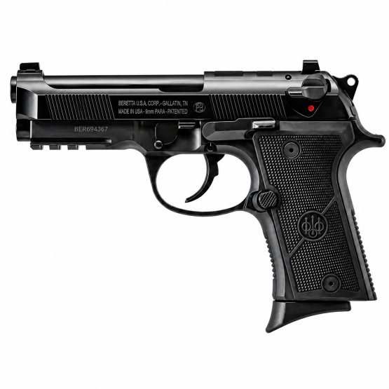 BERETTA Pistol 92X RDO FR COMPACT, Black, Cal.9mm, 15 rds., 108 mm., Aluminum, Black Anodized, Polymer Grip, High Visibility Orange/Black Sights, F- Decocking Safety, DA/SA #J92CR92170 #SPEC0691A