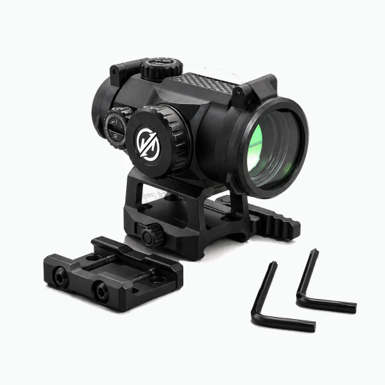 NUTREK OPTICS TORN A II lx25 Solar - 2+40 MOA Dot+circle, Solar  power supply, QD High Base+ Standard Base. I I Levels of Red Dot  brightness fit for most rifle/carbine. 1200G Recoilrating DST25RV