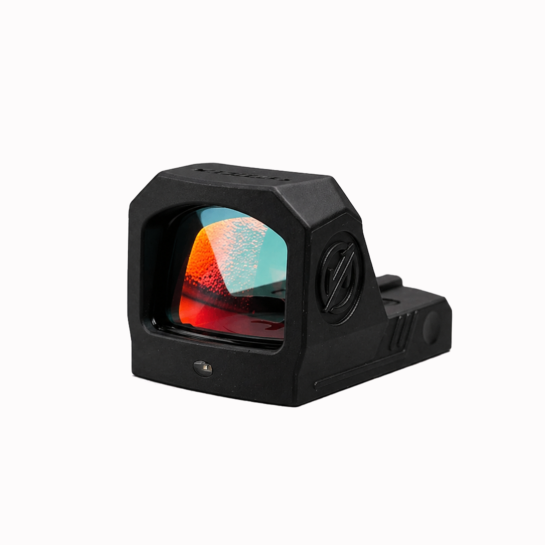 NUTREK OPTICS 3 MOA Red Dot, RMS footprint, Top-load battery, Auto-Brightness, Light-weight High-performance Polvmer Chassis, ShockG-Fo ce Rating: 5000G, IPx7 Waterproof DSL26R3